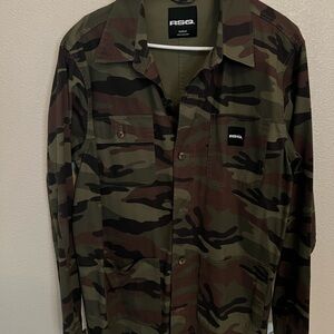 RSQ Olive and Brown Camouflage Jacket